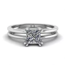 Contemporary Princess Cut Engagement Ring