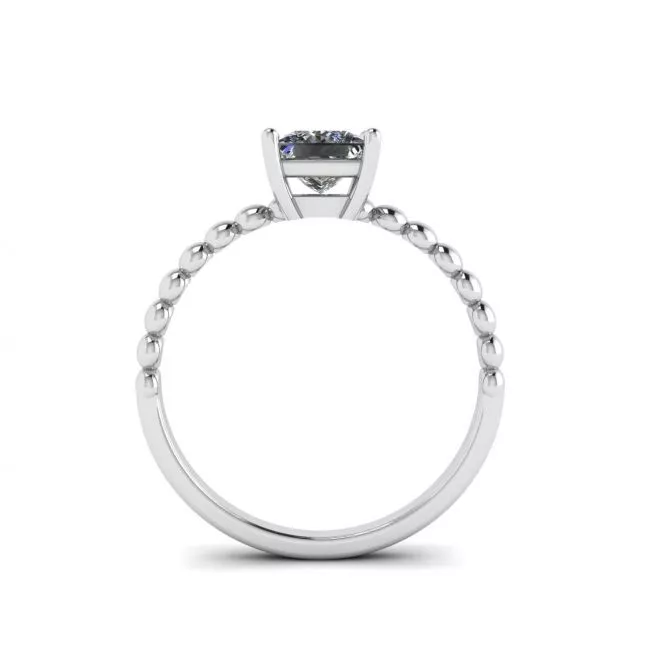 Bearded Ring with Princess Cut Diamond - Photo 1
