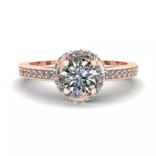 Rose Gold Ring with Diamonds