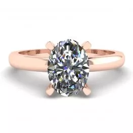 Oval Diamond Ring Rose Gold