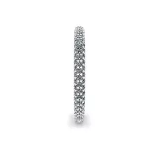 White Diamonds Triple Pave Eternity Ring - Photo 1