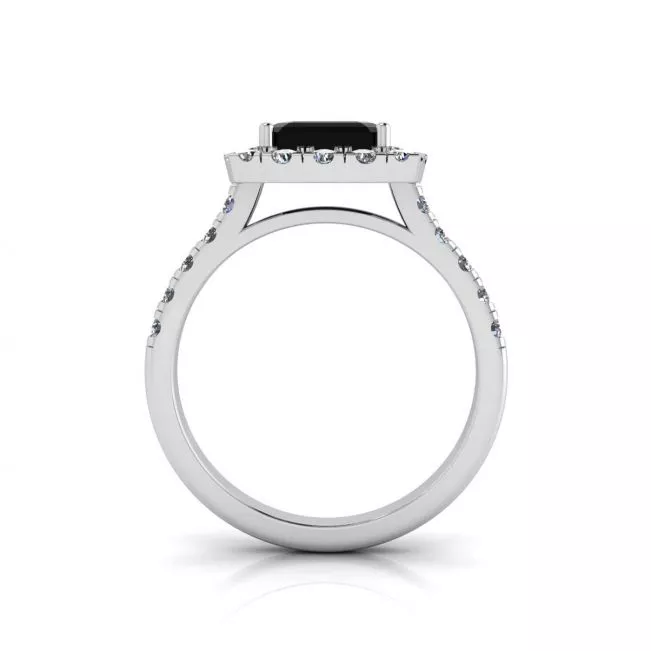 Princess Black Diamond Ring - Photo 1