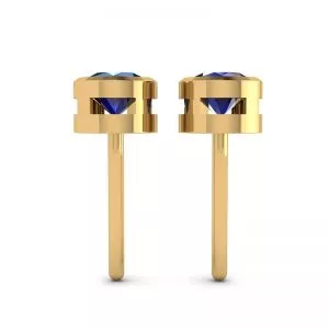 Sapphire Stud Earrings in Yellow Gold - Photo 1