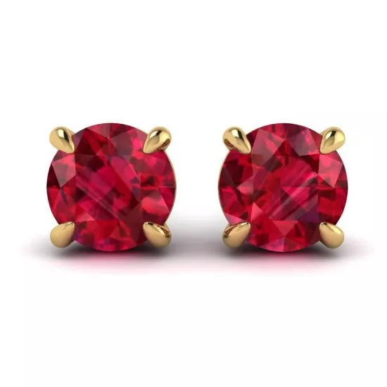 Sapphire Stud Earrings with Detachable Diamond Halo Jacket Yellow Gold, Enlarge image 1