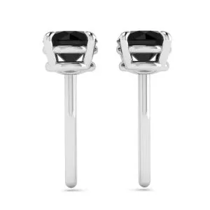 5 mm black diamond stud earrings  - Photo 1